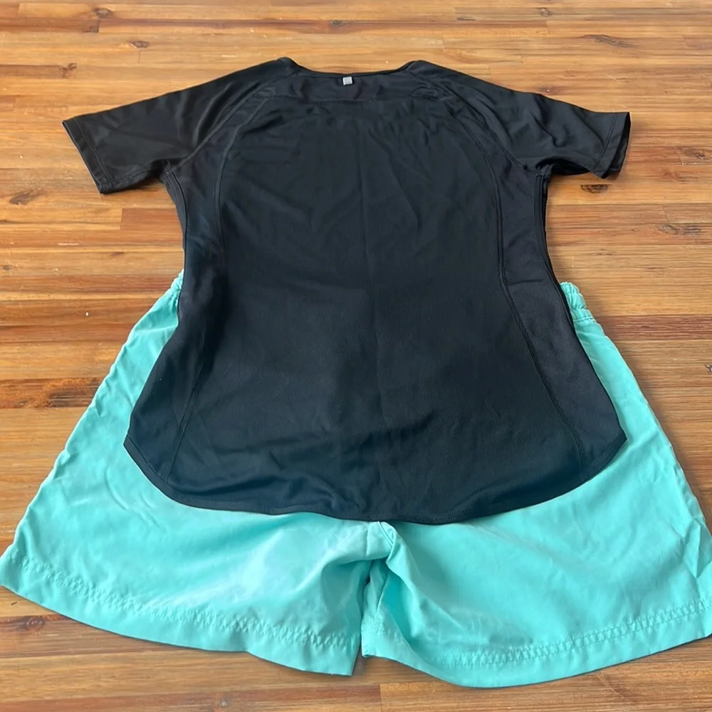 Nike Women's Workout Shorts and Short Sleeve Tshirt S, M